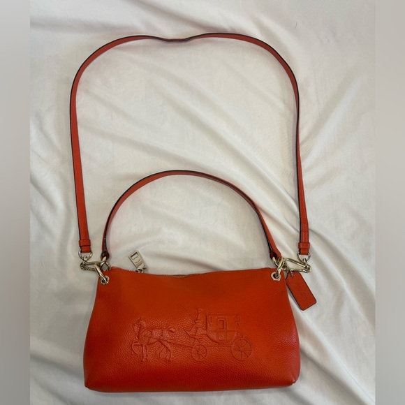 Rare Coach Embossed House & Carraige Charley Crossbody 33521 Shoulder/hand Strap - Picture 1 of 15